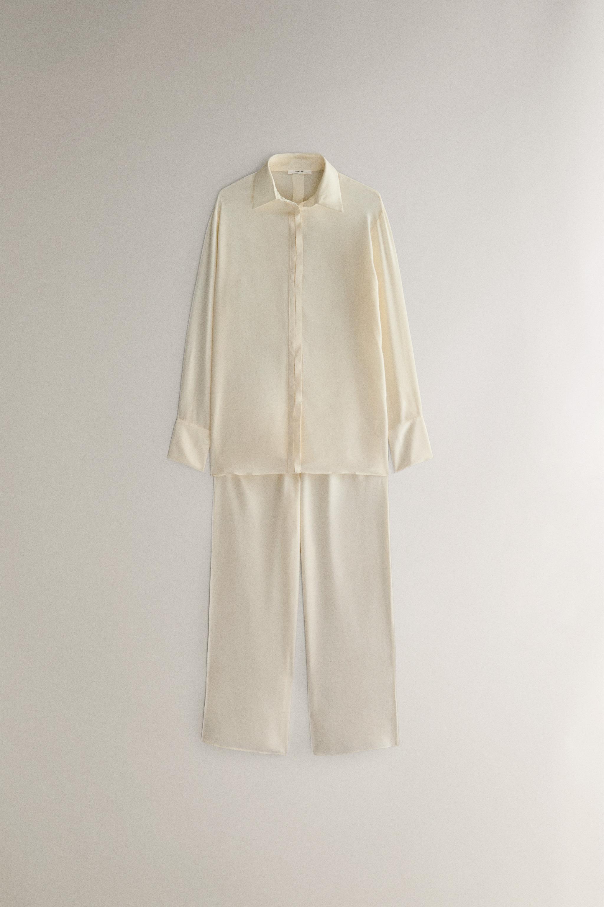 【新品】imperf Vintage Satin Shirt Ecru SMDZI025-E04-197716-870px-