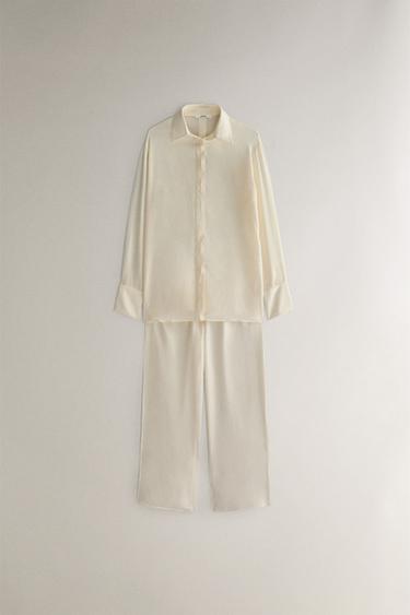 SILK SHIRT - Ecru by Zara - Image 4