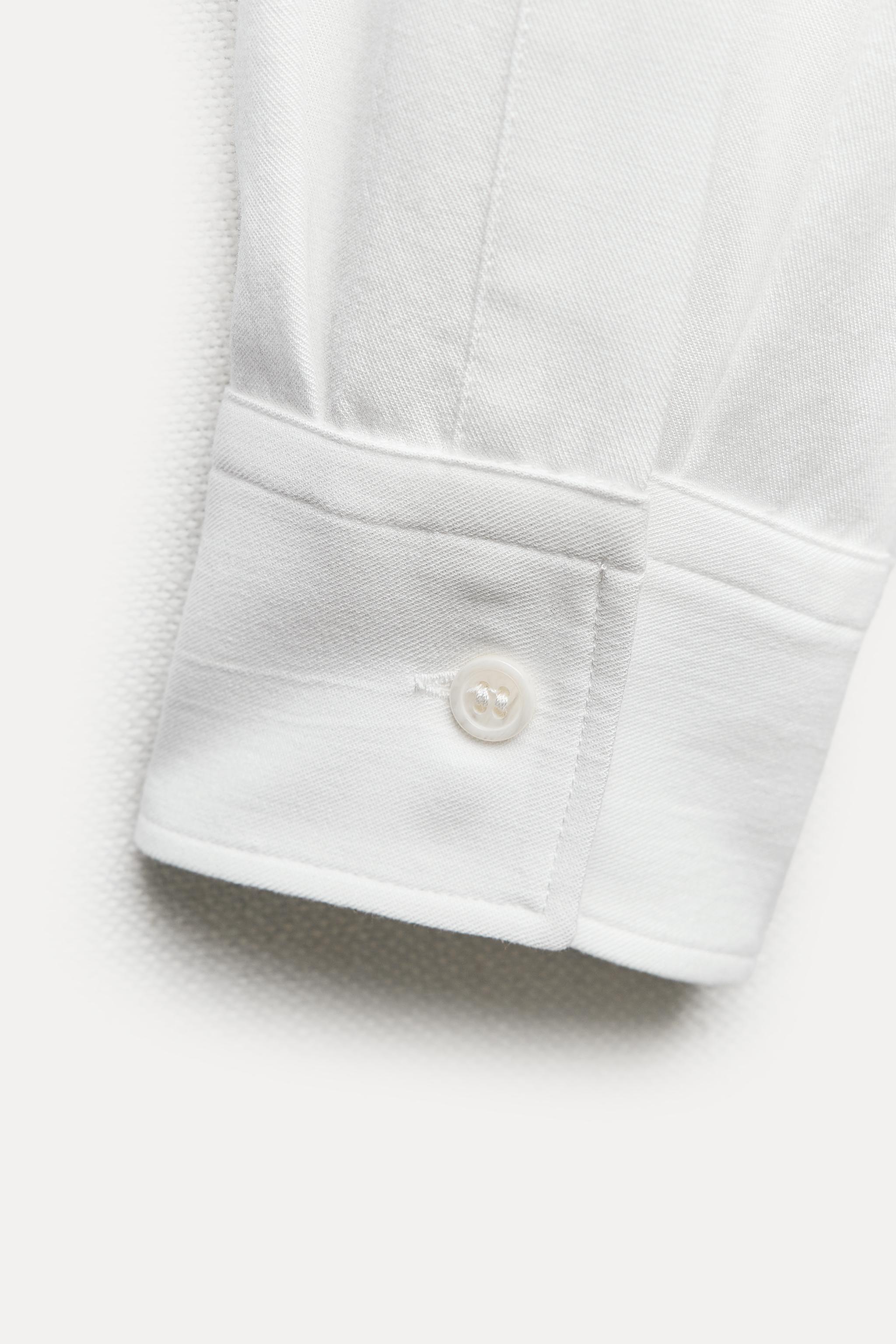 POCKET SHIRT ZW COLLECTION - Oyster-white | ZARA Canada