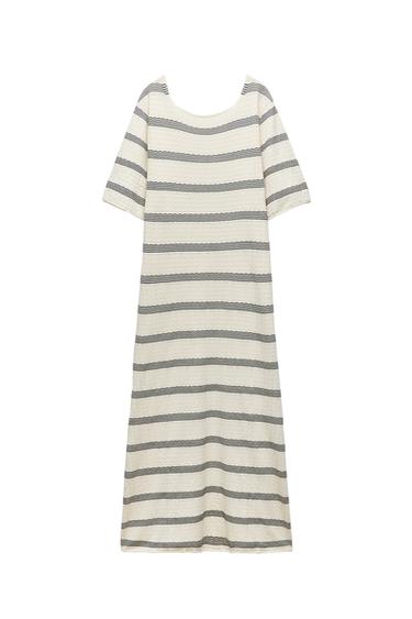 STRIPED KNIT DRESS