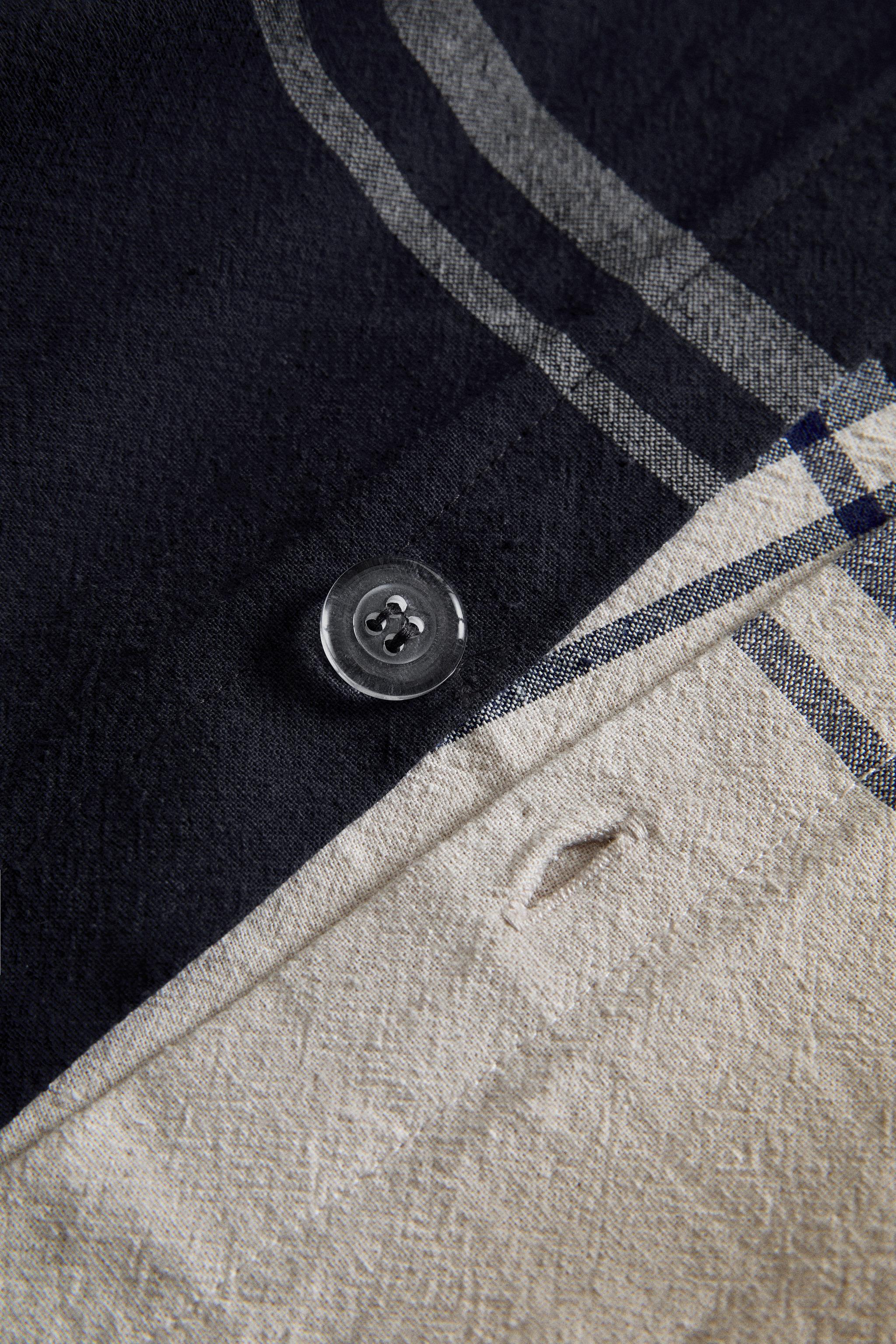 HOUSSE DE COUETTE À CARREAUX RÉVERSIBLE