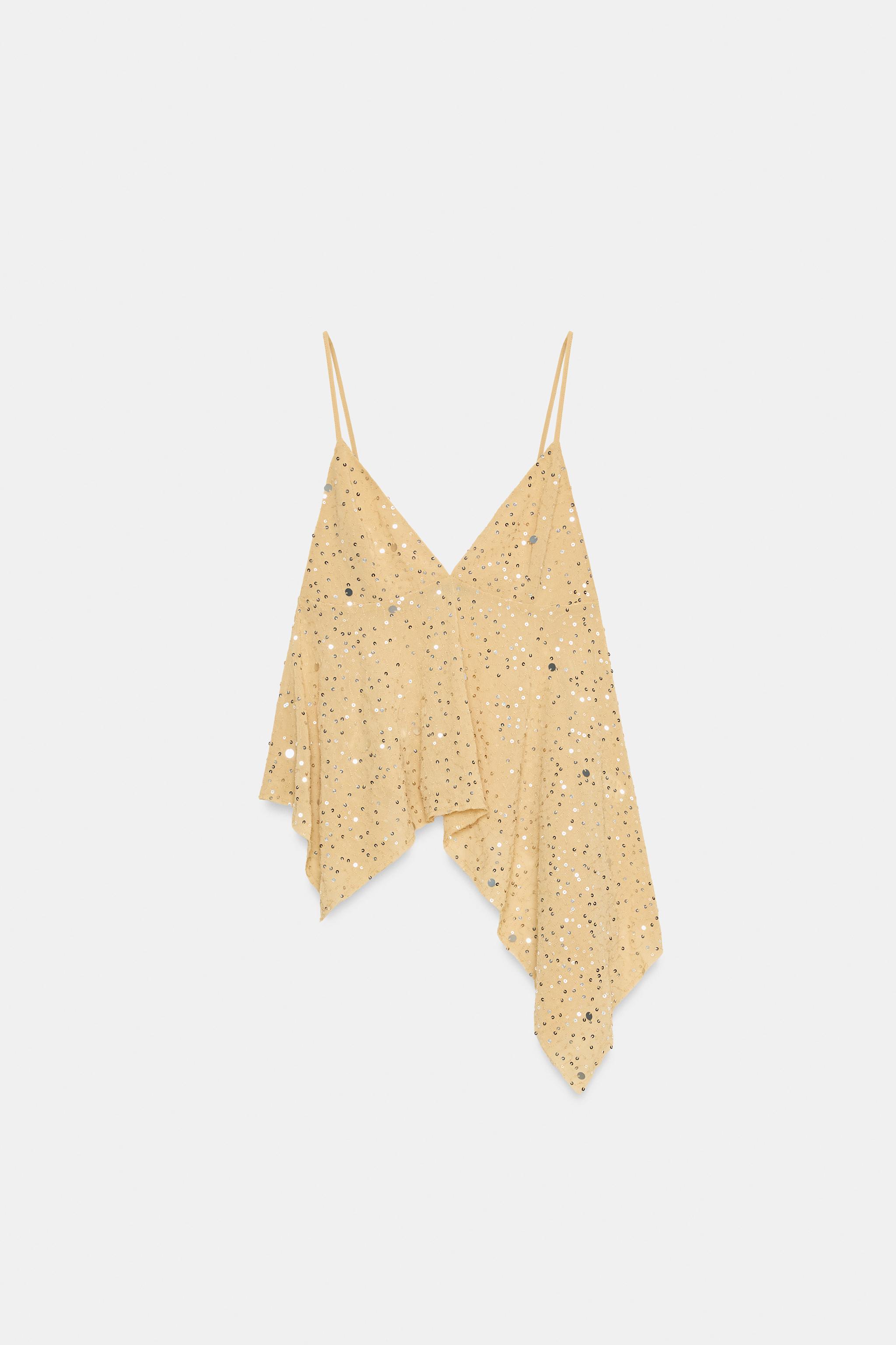 SEQUIN STRAP TOP