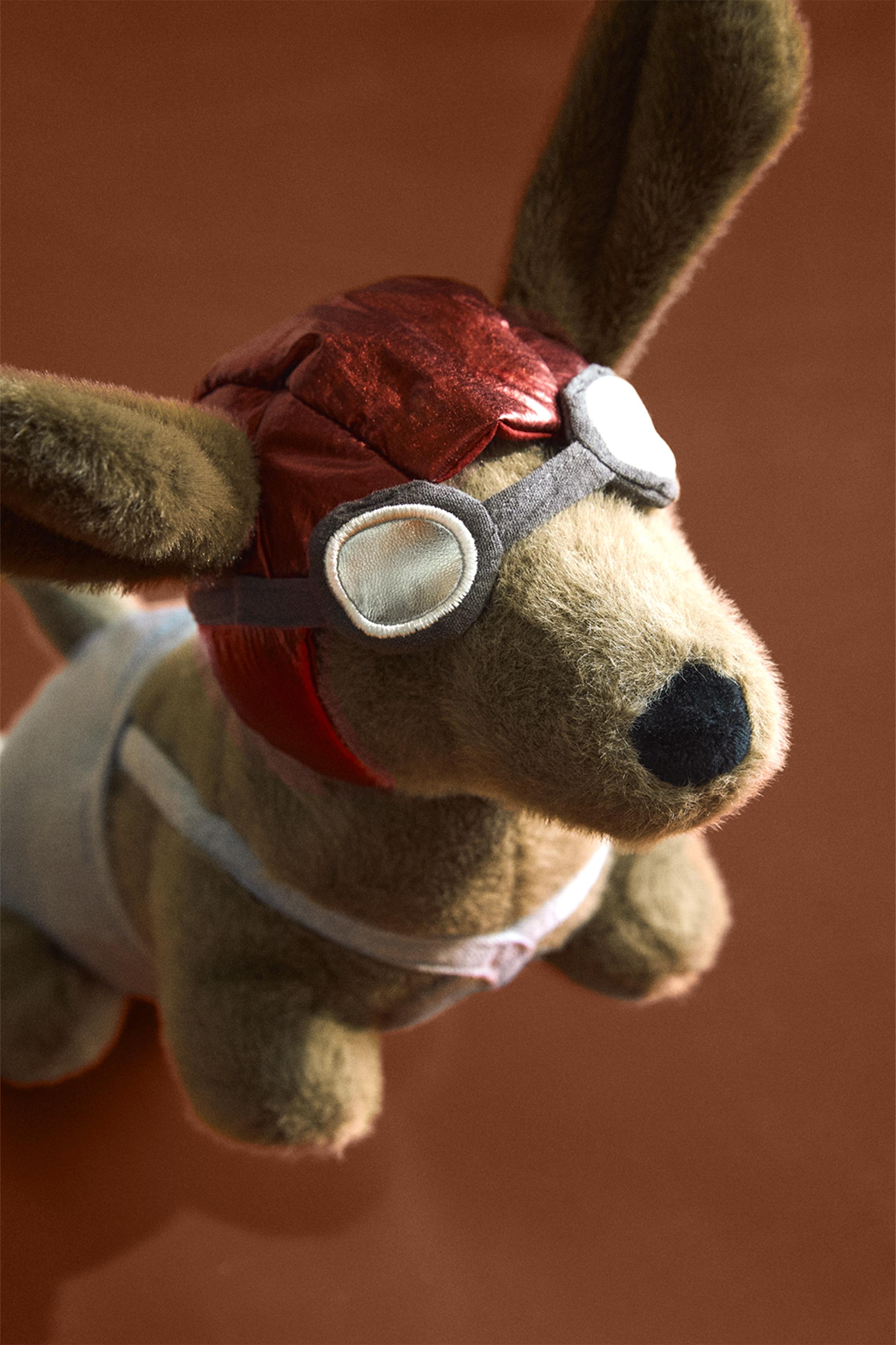CHILDREN'S DACHSHUND AVIATOR PLUSH TOY