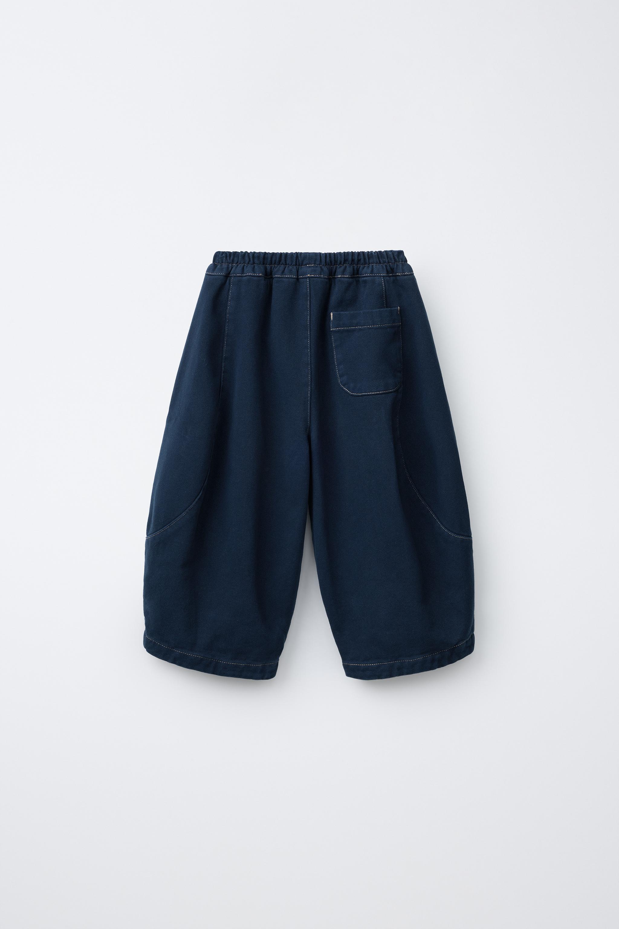 BALLOON STITCHED PANTS - Navy blue | ZARA United States