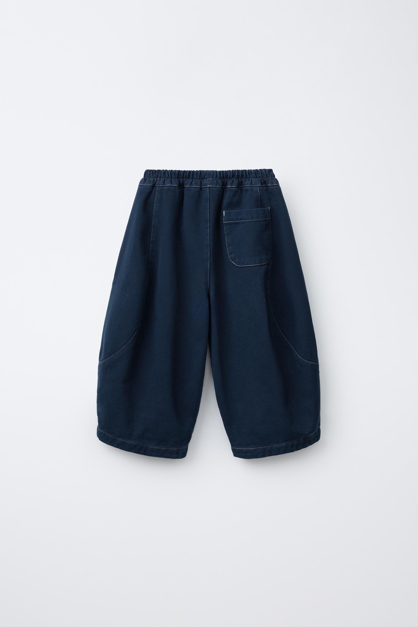 Детские брюки Zara Balloon Stitched, цвет: Тёмно-синий — фото 2