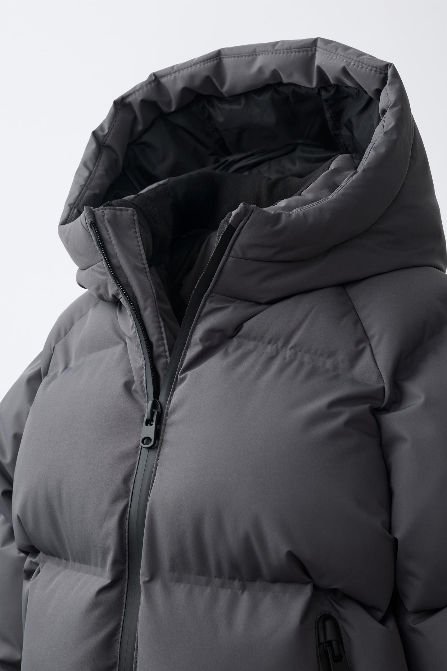 Детские худи Zara Water-Repellent Puffer Coat, цвет: Антрацитовый серый — фото 5