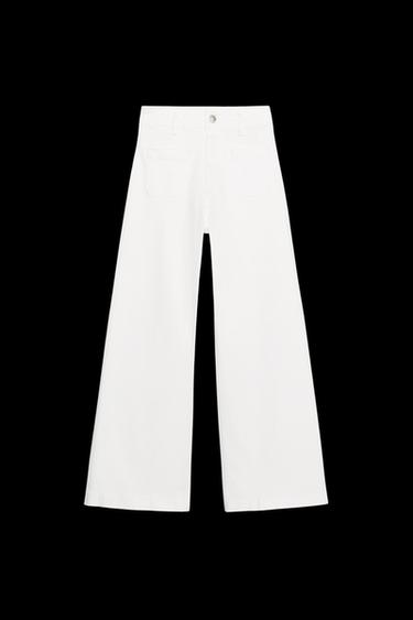 ZW COLLECTION WIDE-LEG HIGH-WAIST JEANS - Oyster-white by Zara - Image 0