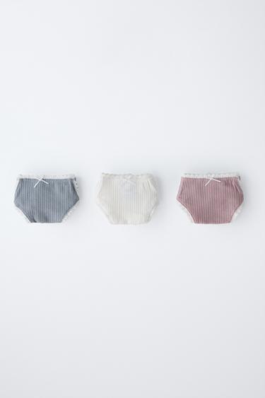 AGES 6-14/ 3-PACK OF LACE BRIEFS - Multicoloured by Zara