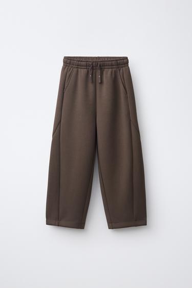 STRAIGHT SPORTY PANTS — Brown 2