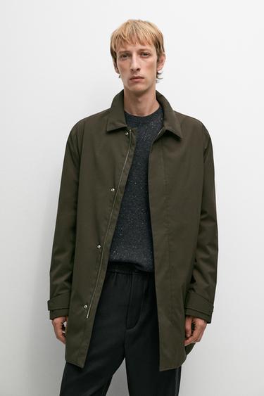 Technical fabric trench coat — Dark khaki 2