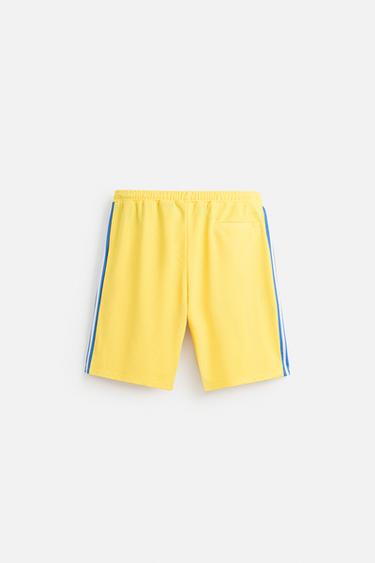 OPEN KNIT TEXTURED TECHNICAL BERMUDA SHORTS - Yellow by Zara - Image 6