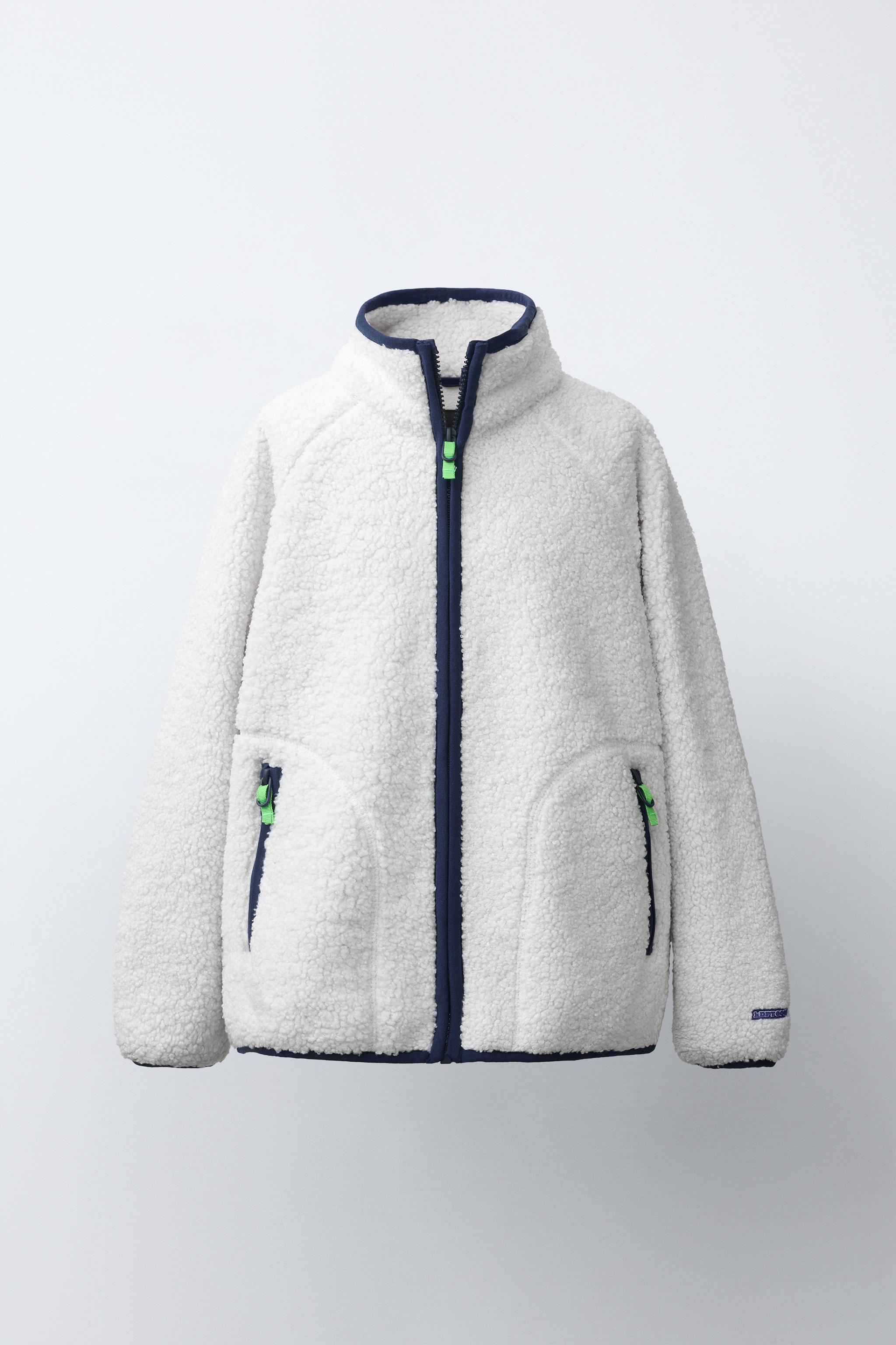 FLEECE JACKET — Ecru