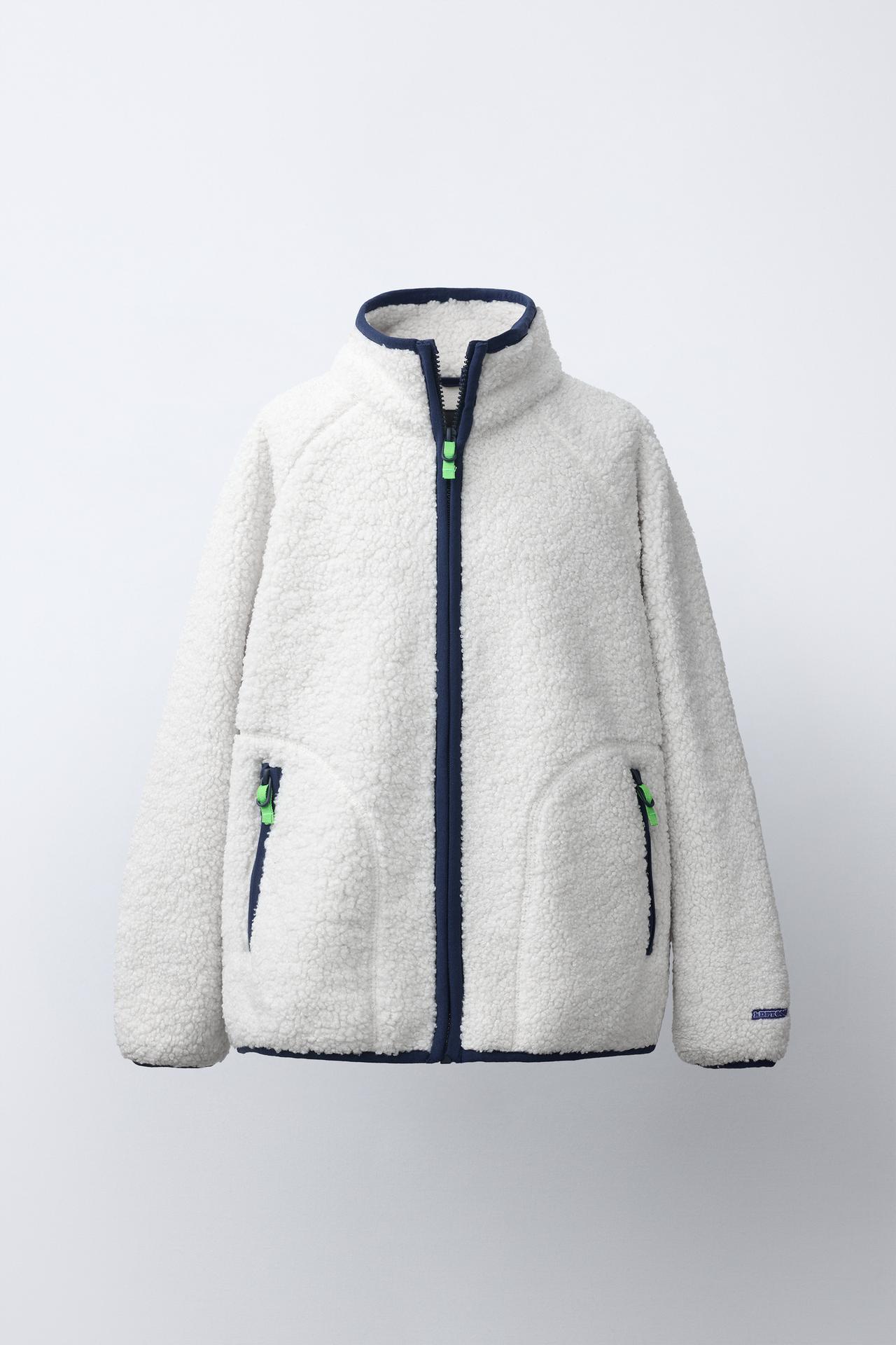 FLEECE JACKET — Ecru