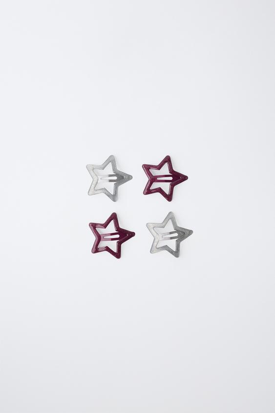 PACK CUATRO PINZAS ESTRELLAS - Multicolor de Zara - Imagen 0