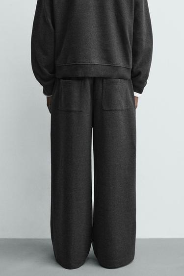 PANTALON DE JOGGING COUPE LARGE TEXTURÉ - Gris foncé de Zara - Image 2