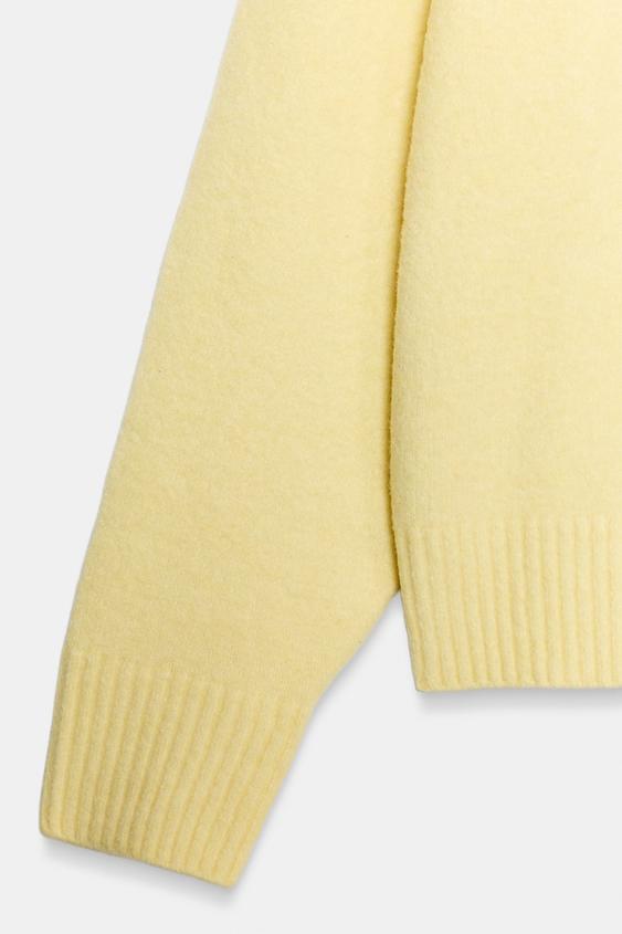 SOFT KNIT JUMPER - Light yellow by Zara - Image 7