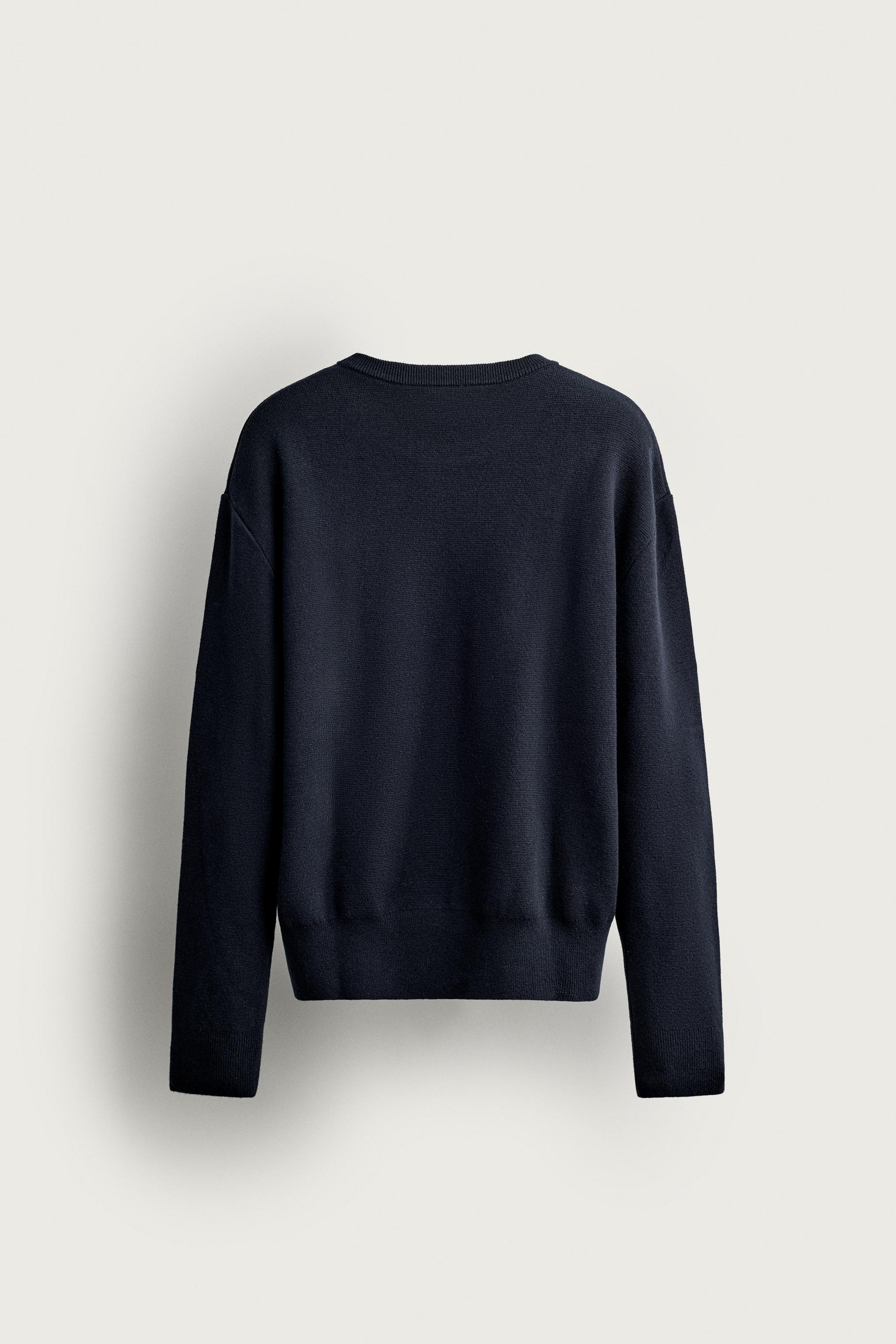 COTTON-WOOL COMPACT-KNIT JUMPER