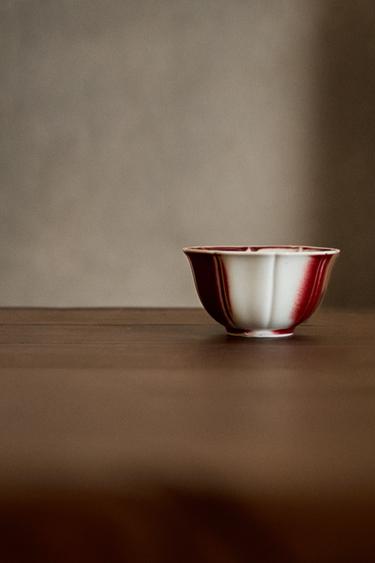 COLOURED PORCELAIN BOWL - Dark red by Zara - Image 4