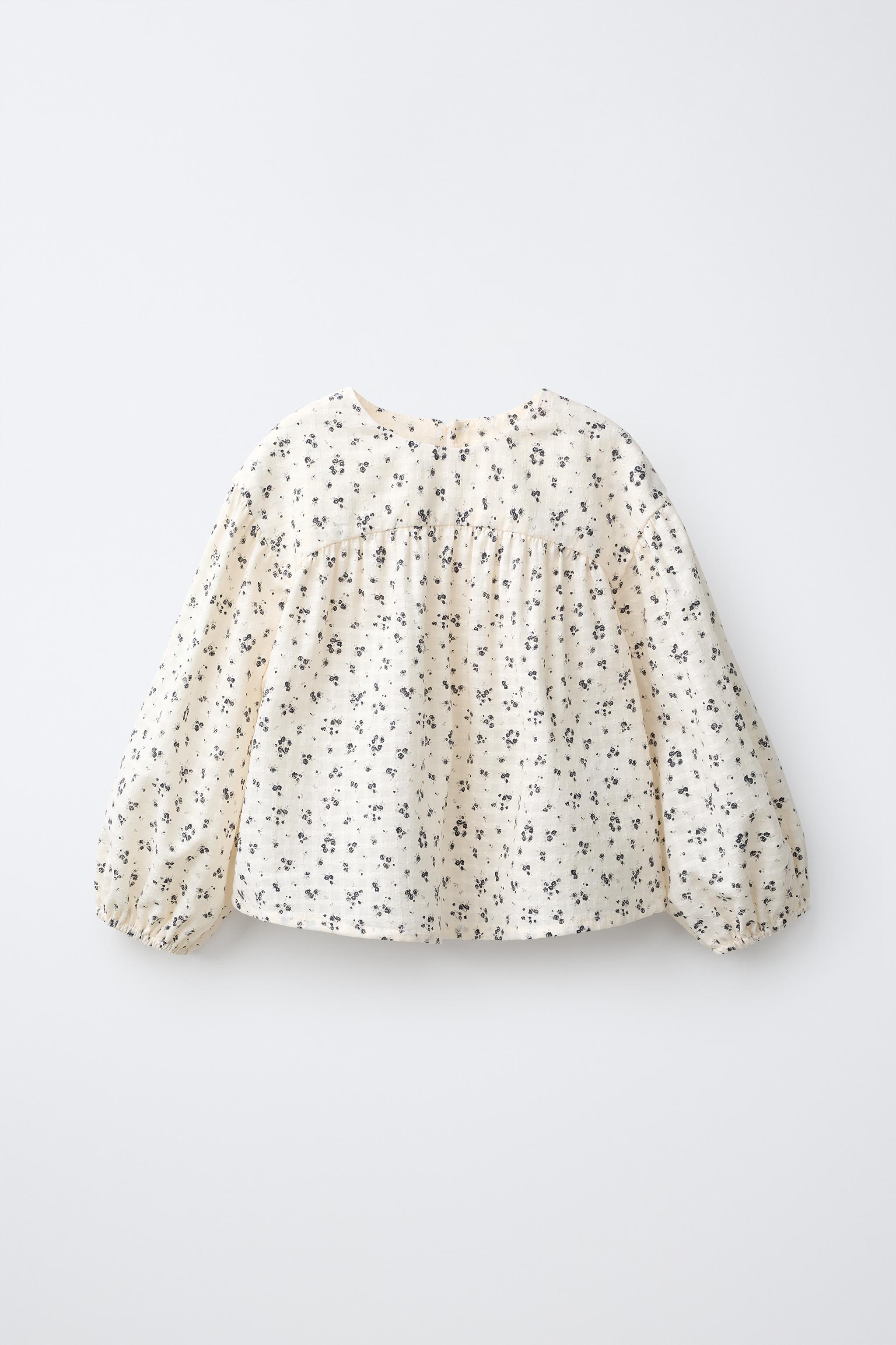 ZARA 花柄 スキーウェア 2-3歳用　上下セット 小花柄シャツ - エクリュ | ZARA Japan / 日本
