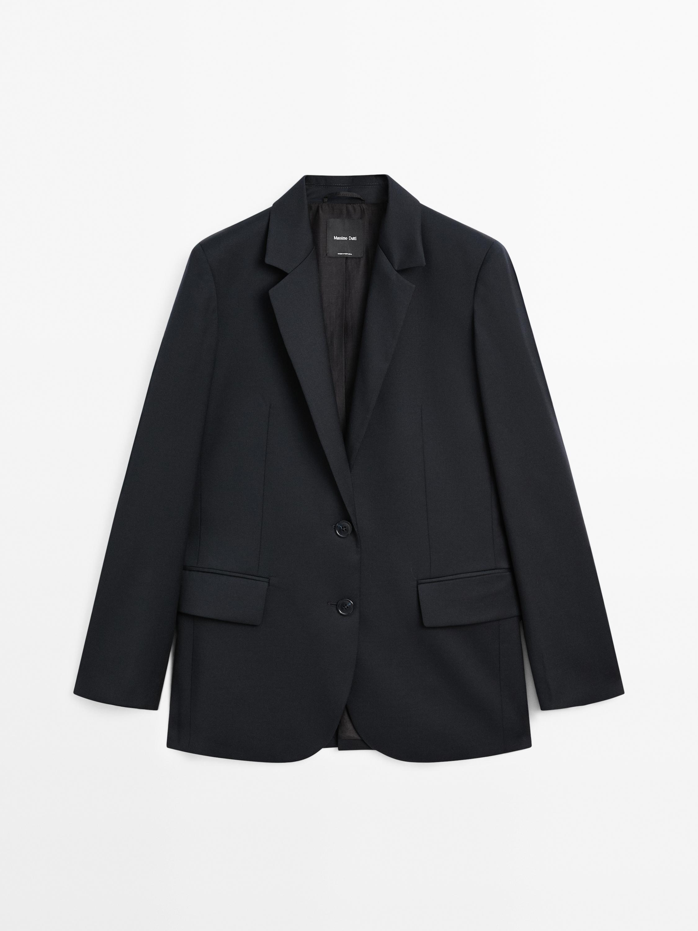 Blazer à deux boutons 100 % extra-fin