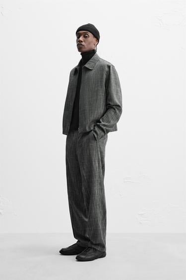 PANTALON TEXTURÉ ÉDITION LIMITÉE - Blanc / Noir de Zara - Image 3