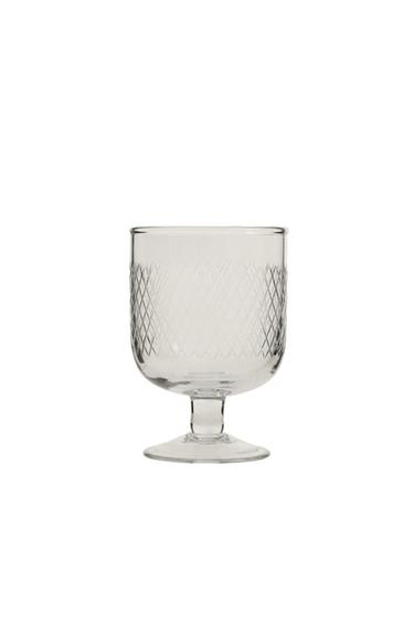 ENGRAVED WINE GLASS - Transparent by Zara