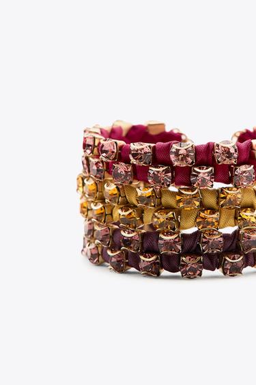 LOT DE 3 BRACELETS EN TISSU ET BIJOUX - Multicolore de Zara - Image 1