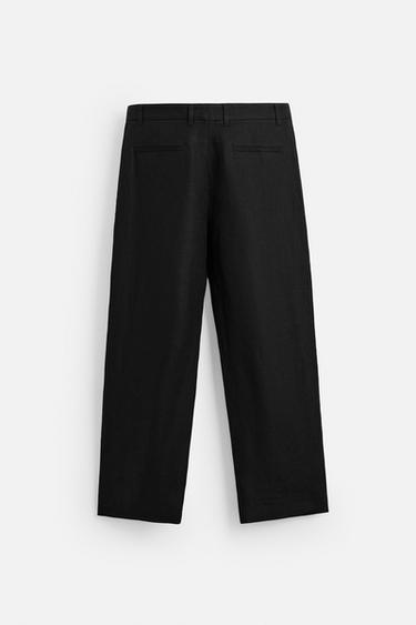 PANTALON DE COSTUME 100 % LIN - Noir de Zara - Image 5
