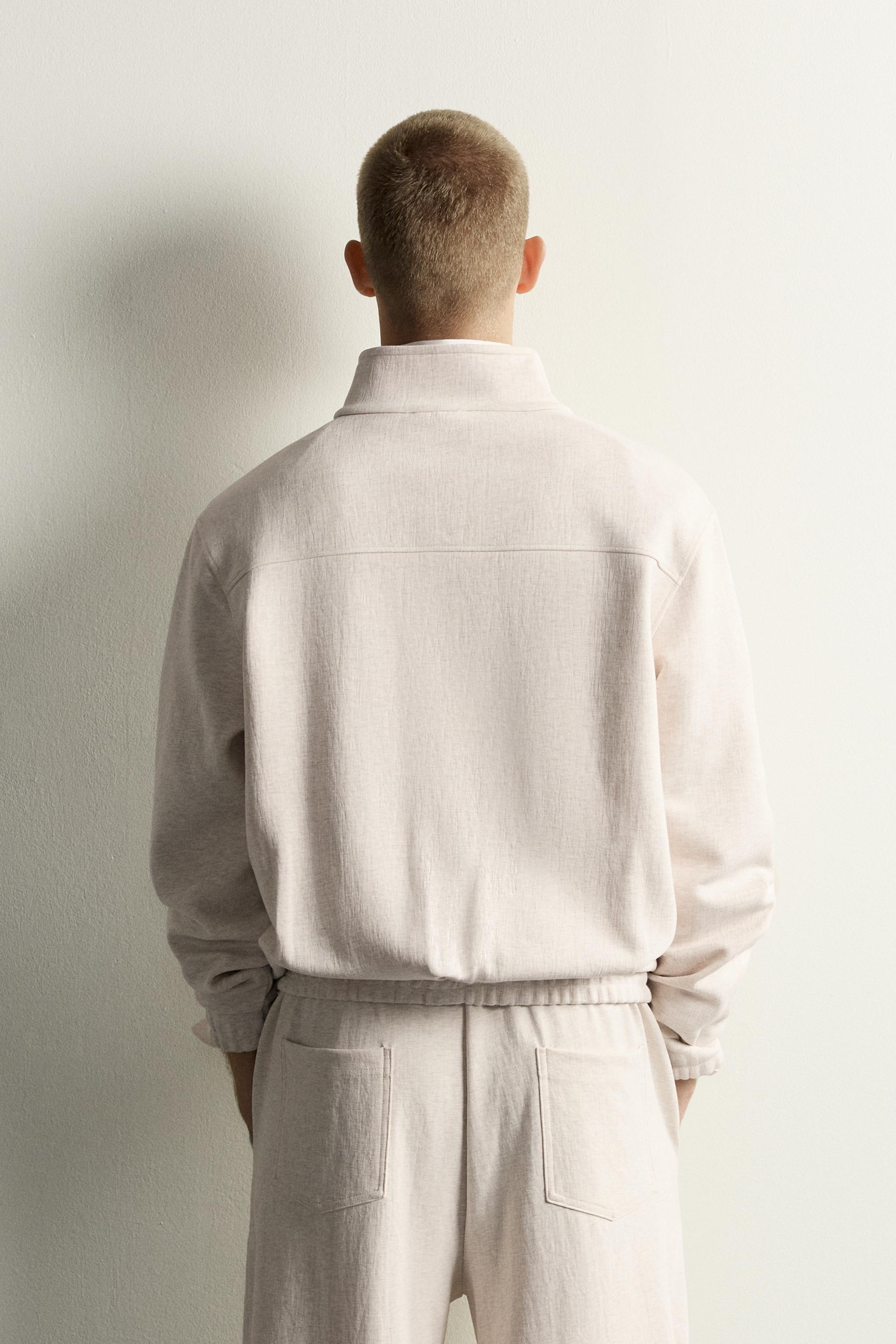 Мужские куртки Zara RELAXED FIT STRUCTURED LIGHTWEIGHT JACKET — фото 3