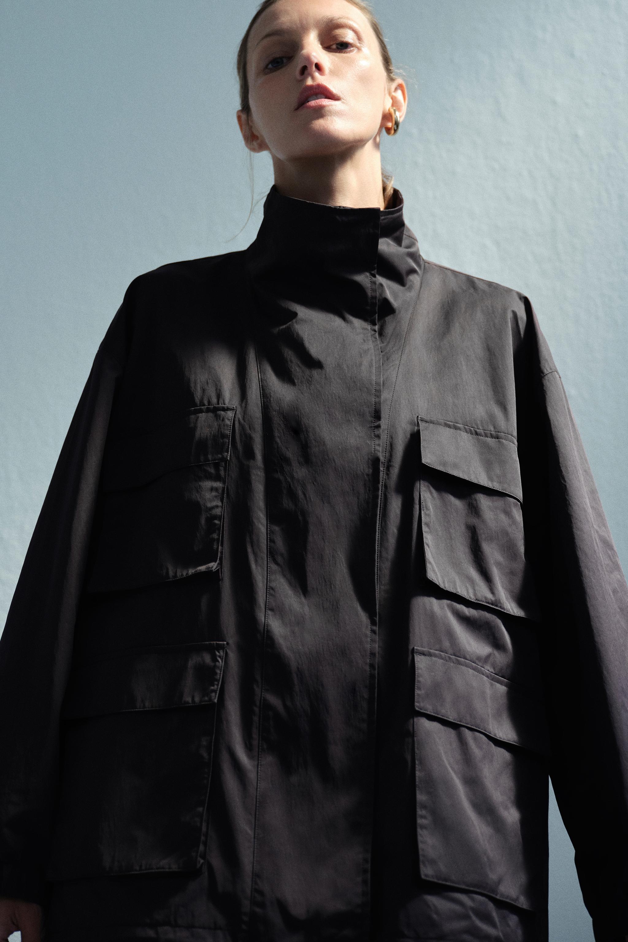 Zara KANVAS SÜET CEPLİ ZW COLLECTION CEKET
