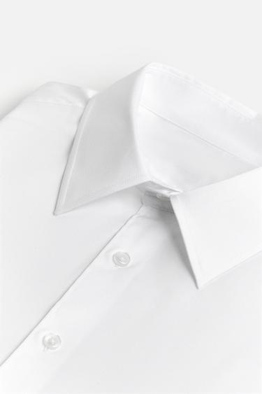 TWILL TEXTURED SHIRT - White by Zara - Image 10