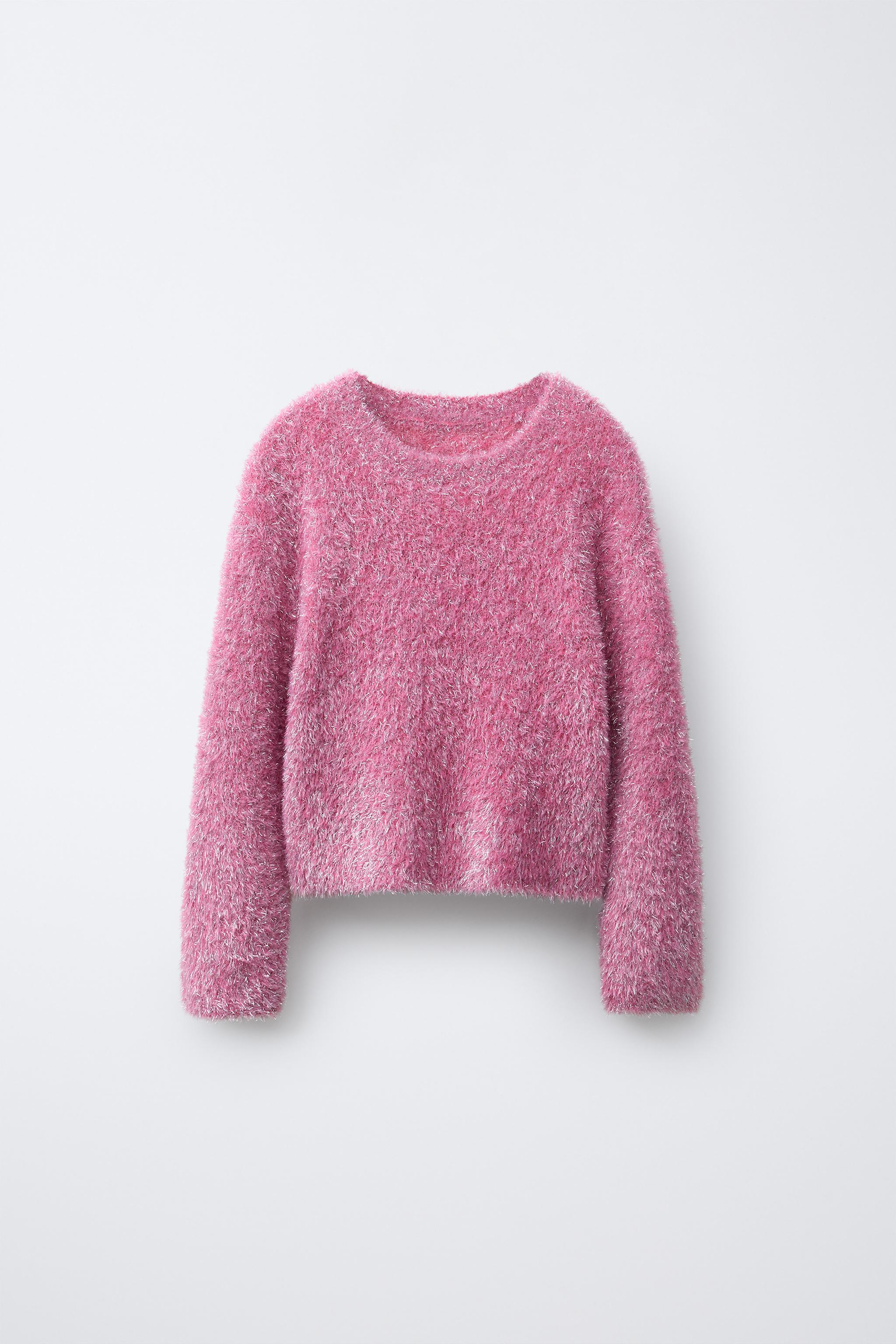 SPARKLY FAUX FUR KNIT JUMPER