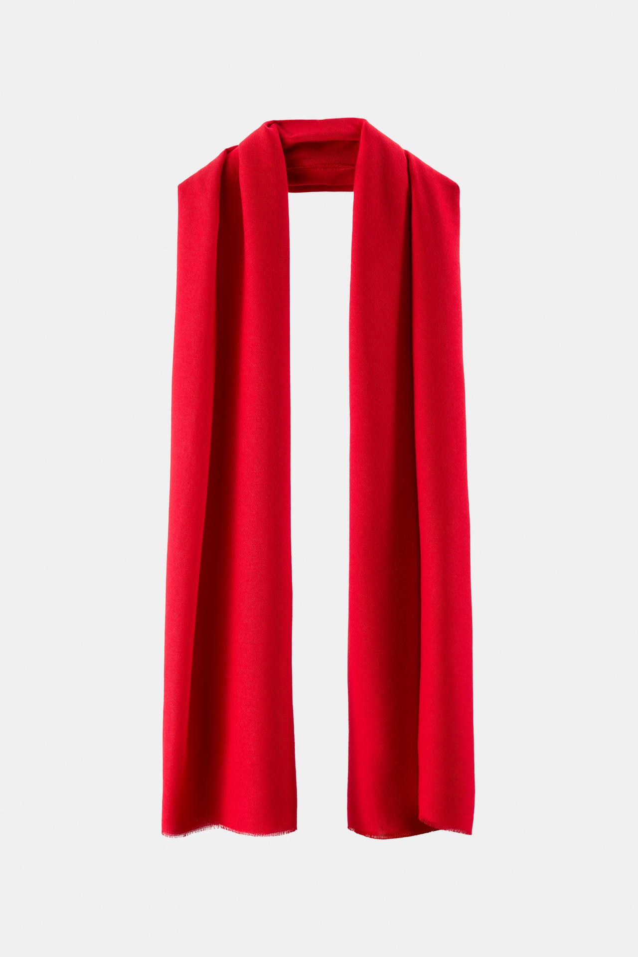 SOFT PLAIN SCARF — Red