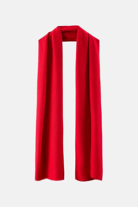 FOULARD UNI SOFT - Rouge de Zara - Image 1