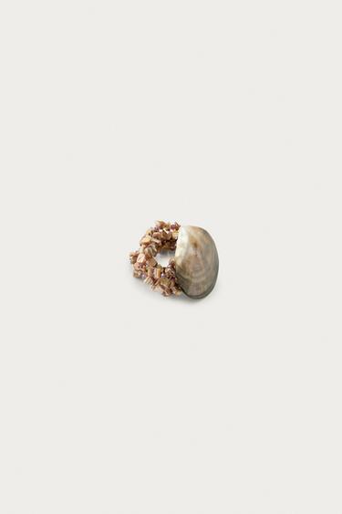 MARISA BERENSON X ZARA SHELL BEAD ELASTIC BRACELET - Blue / Grey by Zara - Image 2