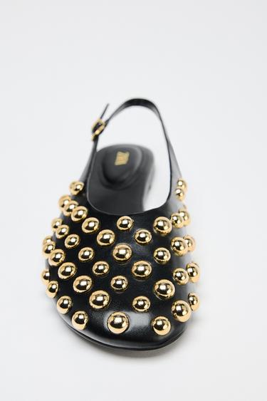 MULES PLATES À CLOUS - Noir de Zara - Image 3