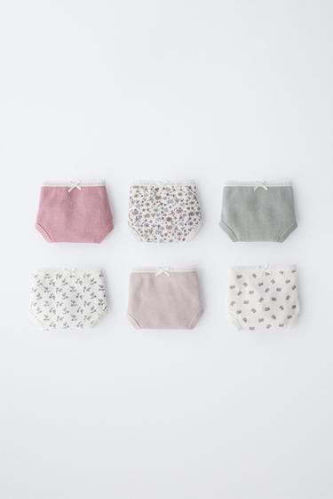 2-6 YEARS/ PACK OF SIX FLOWER PRINT BRIEFS - Pink by Zara - Image 0