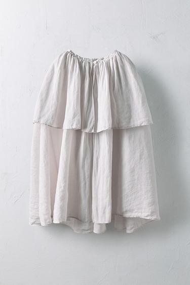 AGES 2-10/ LIMITED EDITION 100% RAMIE CAPE - Pearl grey by Zara