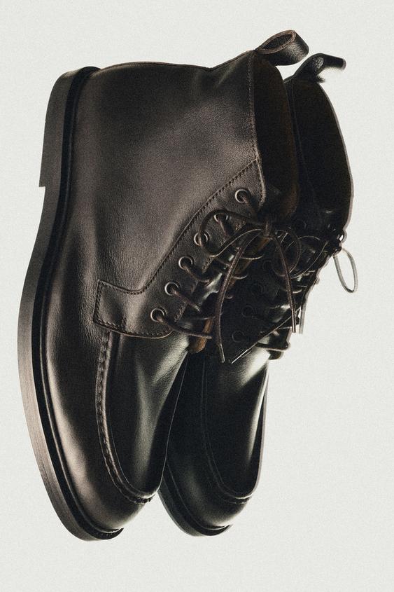 Zara Soft leather ankle boots - LIMITED EDITION - Dark brown - Image 0