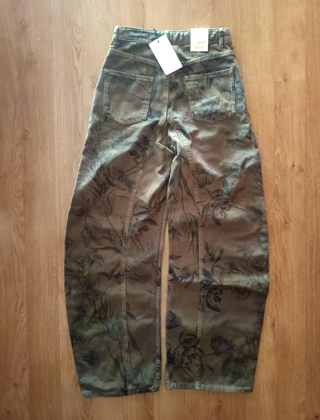 ZW COLLECTION LOW-RISE BARREL JEANS WITH FLORAL PRINT - Image 2