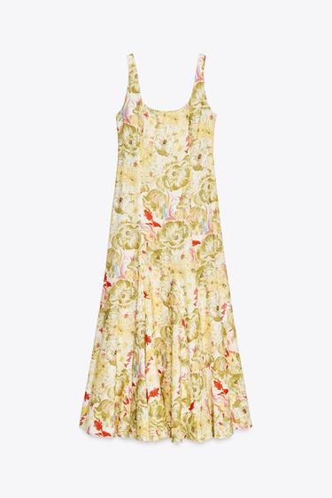 ROBE IMPRIMÉE AVEC LIN ZW COLLECTION - Imprimée de Zara - Image 5