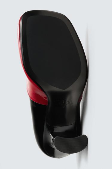 CHAUSSURES EN CUIR À TALONS HARRY LAMBERT FOR ZARA x DISNEY - Rouge de Zara - Image 5