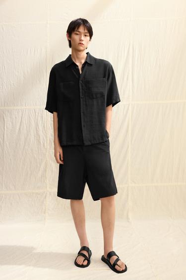 RELAXED FIT FLOWING SHIRT - Black by Zara