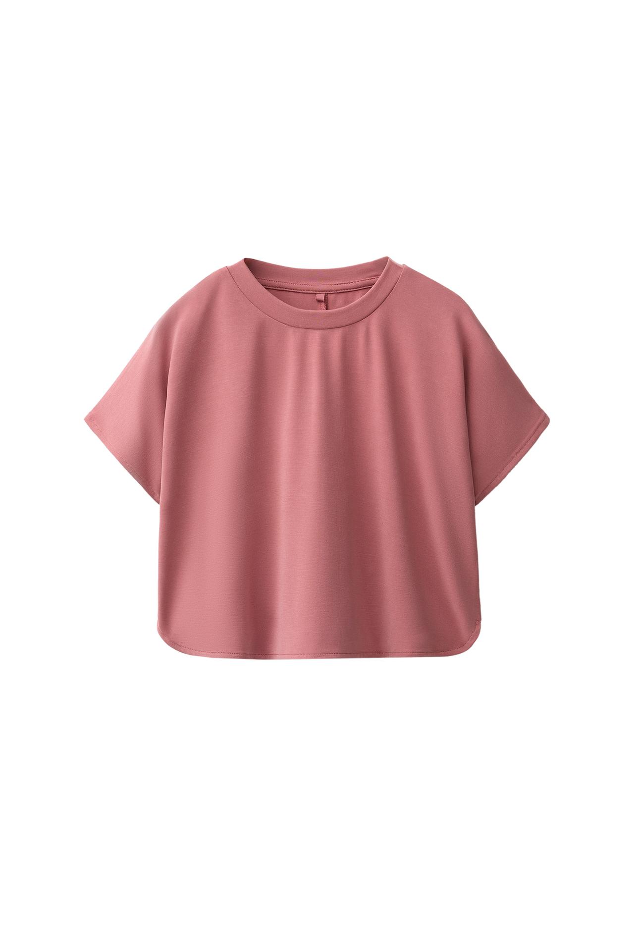 SPORTY FLOWY MODAL T-SHIRT — Dusty pink