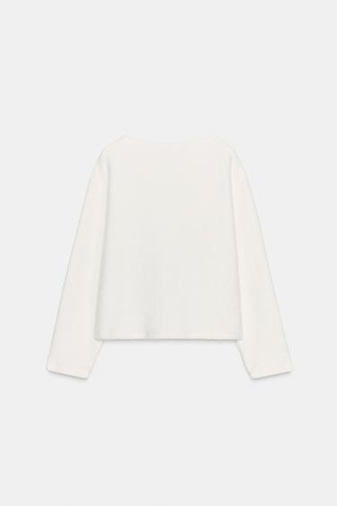 RUSTIC SWEATSHIRT - Ecru by Zara - Image 5
