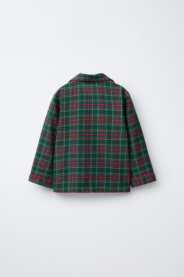 AGES 3-6 / FLANNEL CHECK PYJAMAS - Green by Zara - Image 2