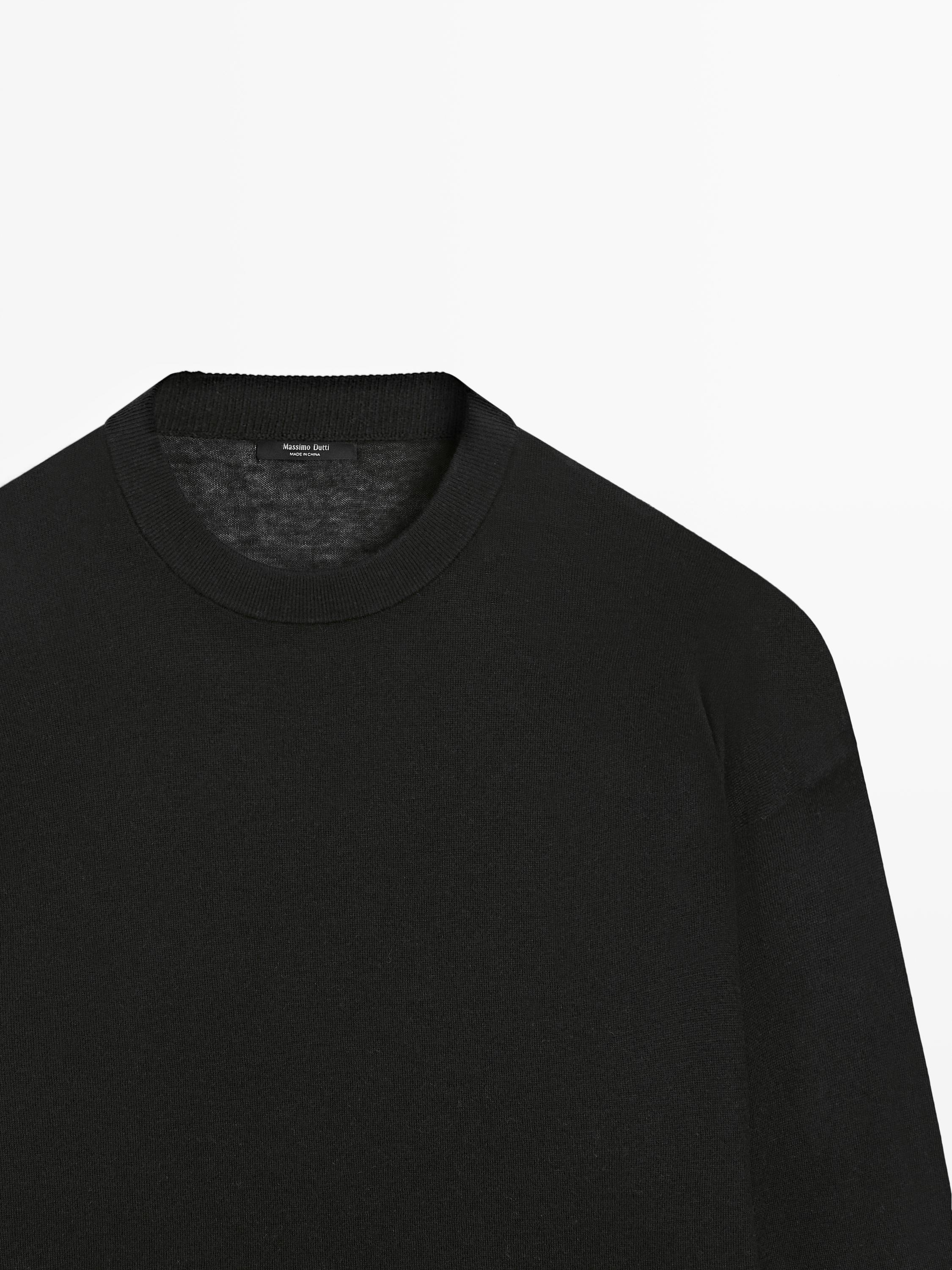 Oversize wool blend knit sweater