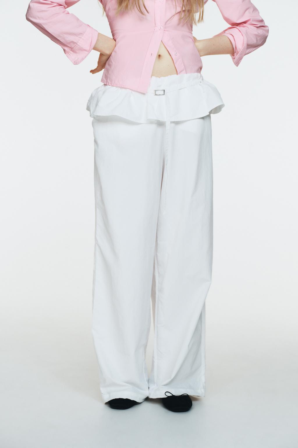 OVERLAPPING WAIST NYLON PANTS - image 2