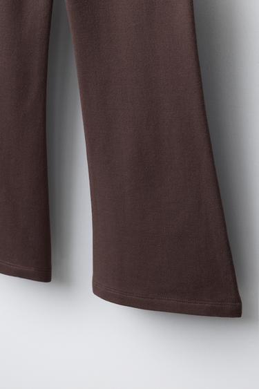FLARE PLUSH TROUSERS - Brown by Zara - Image 3