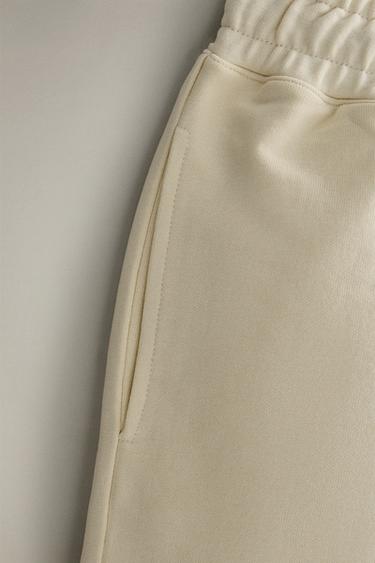 COTTON BERMUDA SHORTS WITH CONTRAST DRAWSTRINGS - Ecru / Blue by Zara - Image 3